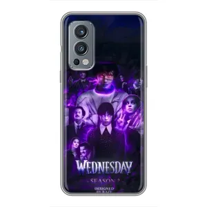 Чехол с дизайном Венздей 2 на OnePlus Nord 2 (Фиолетовая магия Уэнздей)