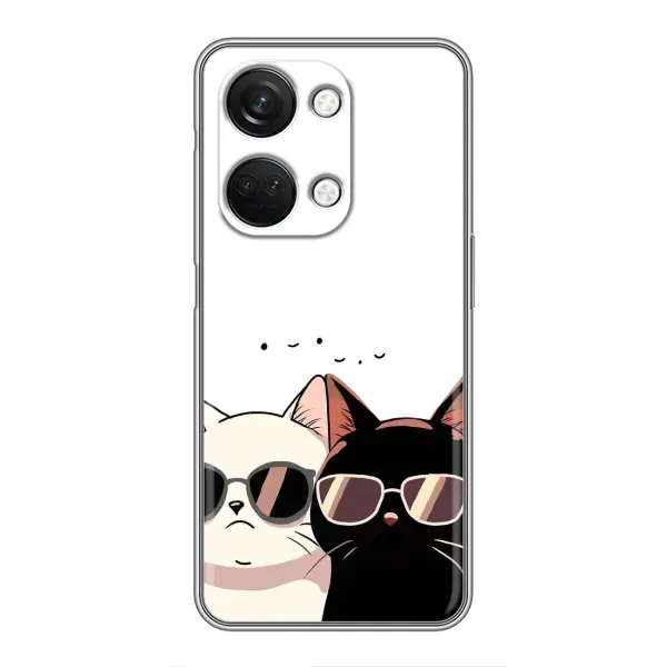 Чохол з принтом «Коти в окулярах» для OnePlus Nord 3 5G Чохол з принтом «Коти в окулярах» для OnePlus Nord 3 5G