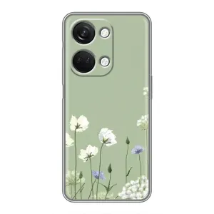 Чохол з квітковим принтом на OnePlus Норд 3 5G (Квіти на зеленому)