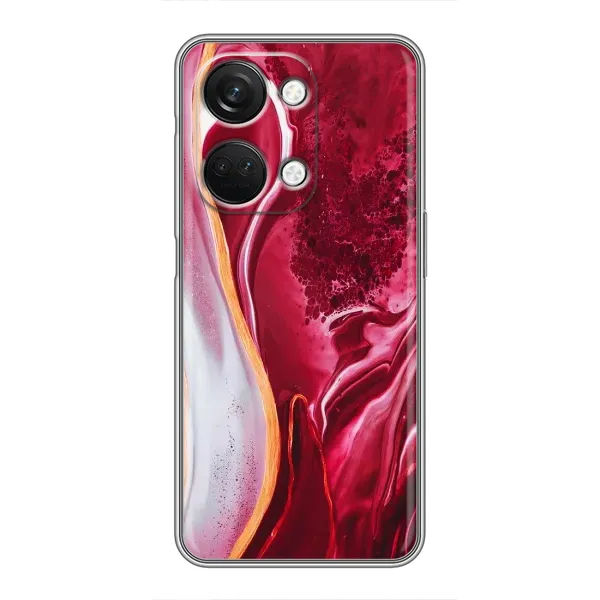 Чехол с принтом «Мрамор красный» для OnePlus Nord 3 5G