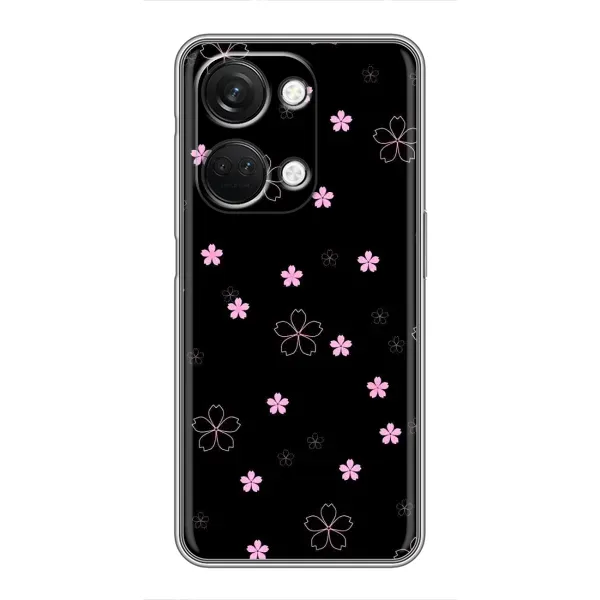 Чохол з принтом «Рожеві квіти на чорному» для OnePlus Nord 3 5G Чохол з принтом «Рожеві квіти на чорному» для OnePlus Nord 3 5G