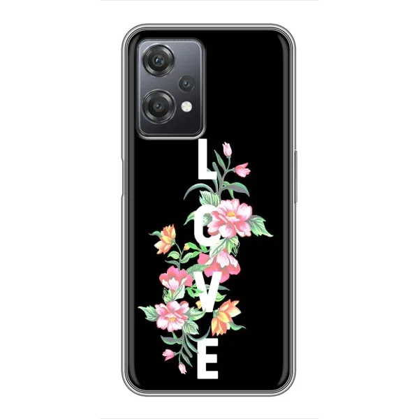 Чохол з принтом «Квіти LOVE» для OnePlus Nord CE 2 (5G) (IV2201)