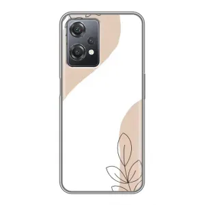 Силконовий чохол з принтом в квітах на OnePlus Nord CE 2 (5G) (IV2201) (Нюдова гілочка абстракція)