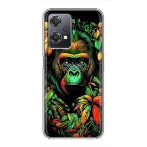 Чохол з Мавпами OnePlus Nord CE 2 (5G) (IV2201) - (AlphaPrint) (Мавпа в квітах)