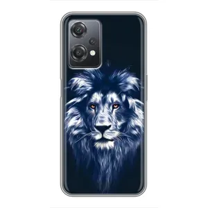 Чохол з картинкою ЛЕВ для OnePlus Nord CE 2 (5G) (IV2201) (VPrint) (Синій Лев)