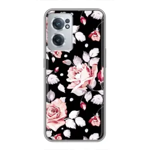 Чохли з квітами для OnePlus Nord CE 2 Lite 5G (VPrint) (Квіти на чорному)