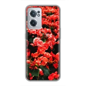 Чохли з квітами для OnePlus Nord CE 2 Lite 5G (VPrint) (Квіти червоні)