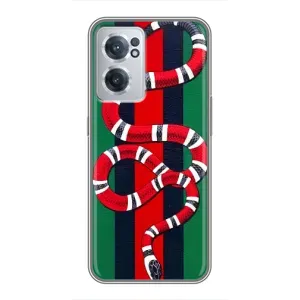 Чохли  GUCCI для OnePlus Норд ЦЕ 2 Лайт 5Ж (AlphaPrint) (Gucci змія)