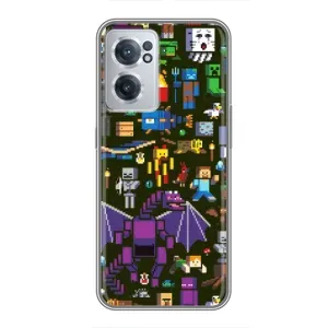 Чохол Майнкрафт на OnePlus Nord CE 2 Lite 5G (AlphaPrint) Minecraft (Колаж Майнкрафт)
