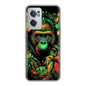 Чохол з Мавпами OnePlus Nord CE 2 Lite 5G - (AlphaPrint) (Мавпа в квітах)