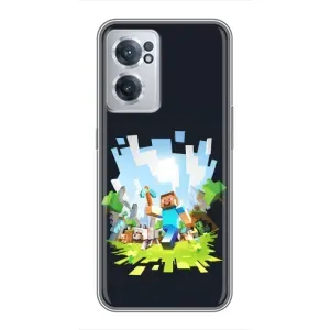 Чохол Майнкрафт на OnePlus Nord CE 2 Lite 5G (AlphaPrint) Minecraft (персонажі Minecraft)