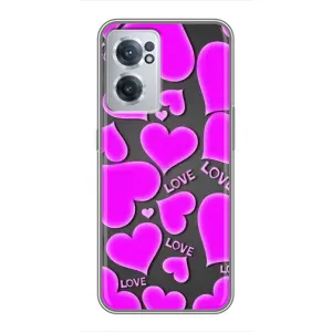 Чехлы для любимой на OnePlus Норд ЦЕ 2 Лайт 5Ж (VPrint) (Pink hearts)