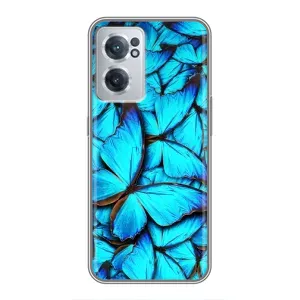 Чохол з принтом для OnePlus Норд ЦЕ 2 Лайт 5Ж - (Прикольні) (AlphaPrint) (Сині метелики)
