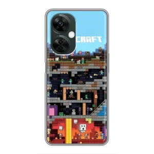 Чохол Майнкрафт на OnePlus Nord CE 3 Lite (AlphaPrint) Minecraft (фон Minecraft)