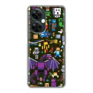 Чохол Майнкрафт на OnePlus Nord CE 3 Lite (AlphaPrint) Minecraft (Колаж Майнкрафт)