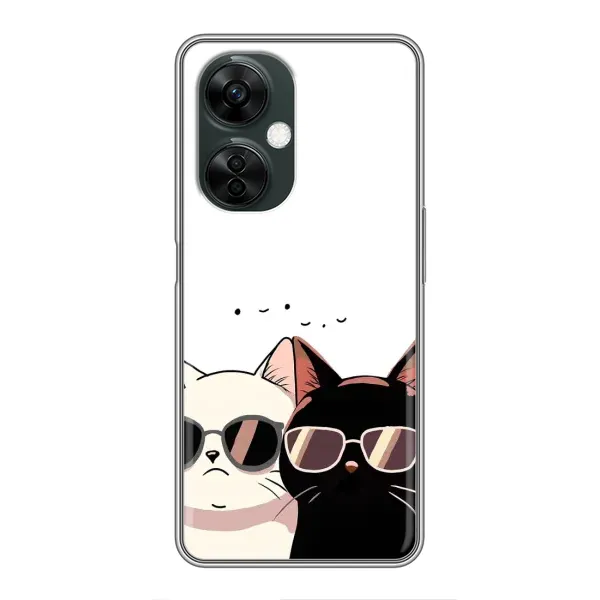 Чохол з принтом «Коти в окулярах» для OnePlus Nord CE 3 Lite
