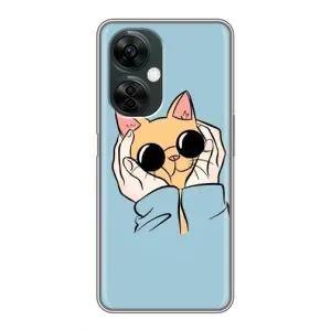 Чохол на OnePlus Норд СЕ 3 Лайт з Котиками (VPrint) (Котик в окулярах)