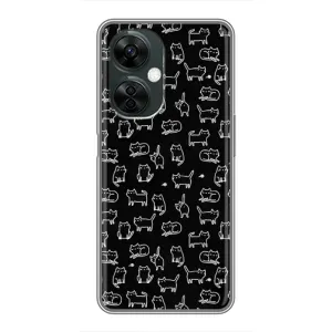 Чохол з принтом для OnePlus Nord CE 3 Lite (AlphaPrint) Модні коти (Маленькі котики)