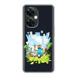Чохол Майнкрафт на OnePlus Nord CE 3 Lite (AlphaPrint) Minecraft (персонажі Minecraft)