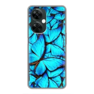 Чохол з принтом для OnePlus Норд СЕ 3 Лайт - (Прикольні) (AlphaPrint) (Сині метелики)