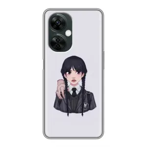 Чехлы Венсдей на OnePlus Nord CE 3 Lite Уэнсдей (AlphaPrint) (Уэнздей и Вещь)