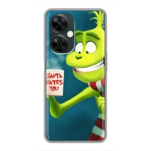 Різдвяні Чохли для OnePlus Nord CE 3 Lite (VPrint) (Зелений Грінч)