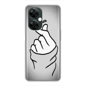 Чехол с принтом для OnePlus Nord CE 3 Lite (AlphaPrint - Знак сердечка) (Значок Love)
