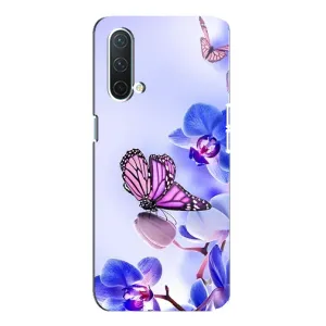Чохли з квітами для OnePlus Nord CE 5G (VPrint) (Метелик на квітах)