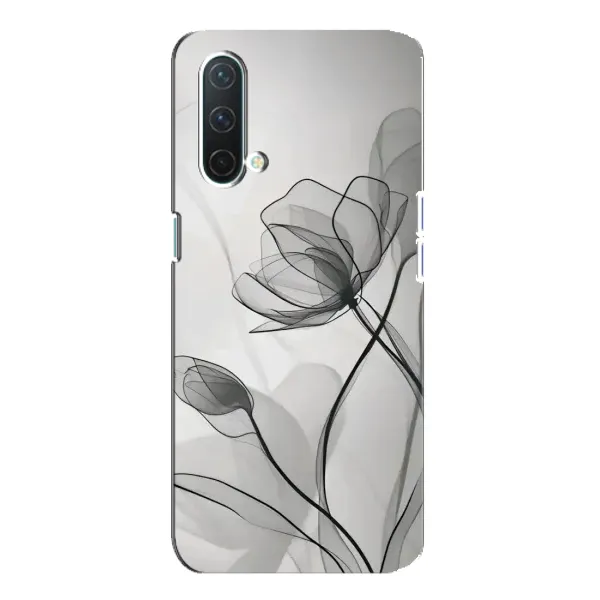 Чохол з принтом «Чорні квіти» для OnePlus Nord CE 5G