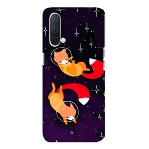 Чохли з картинкою Лисичка для OnePlus Nord CE 5G (VPrint) (Лисички космонавти)