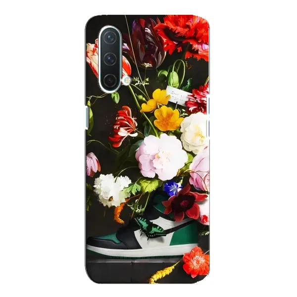 Чохол з принтом «Nike цветы» для OnePlus Nord CE 5G