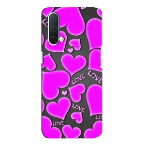 Чехлы для любимой на OnePlus Норд CE 5G (VPrint) (Pink hearts)