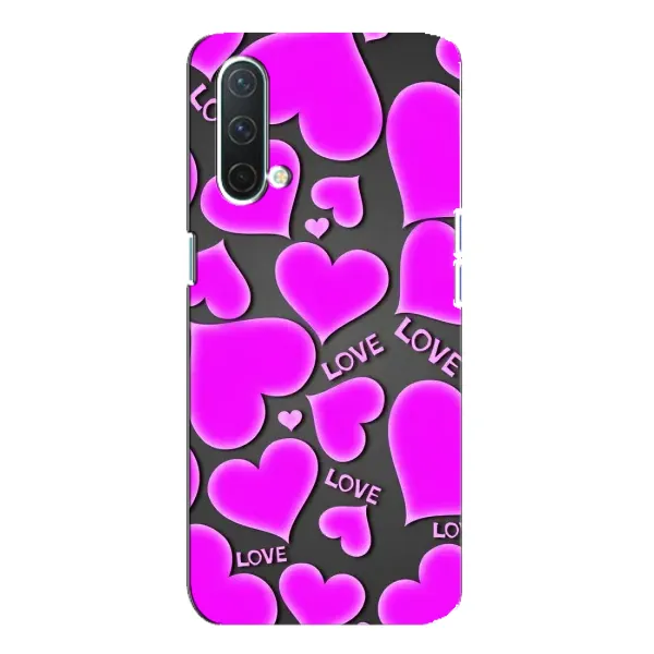 Чехол с принтом «Pink hearts» для OnePlus Nord CE 5G