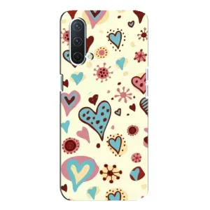 Чехлы для любимой на OnePlus Норд CE 5G (VPrint) (Сердечки)