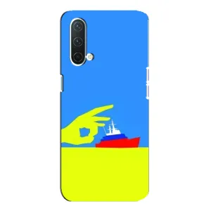 Чехол с принтом (Русский корабль...) для OnePlus Норд CE 5G (AlphaPrint) (Щелбан кораблю)