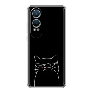 Чехол с рисунком кот на OnePlus Nord CE4 Lite (Равнодушный кот)