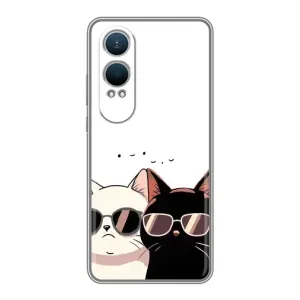 Чехол с рисунком кот на OnePlus Nord CE4 Lite (Коты в очках)