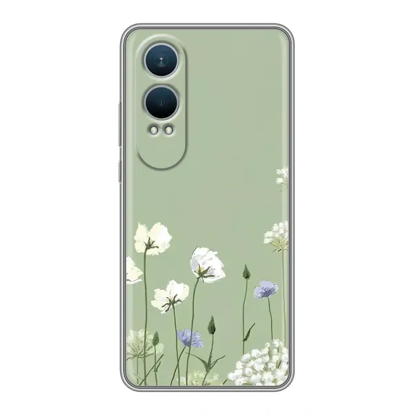 Чехол с принтом «Цветы на зеленом» для OnePlus Nord CE4 Lite