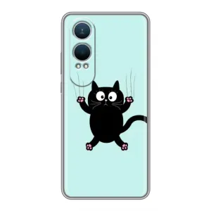 Чехол с принтом для OnePlus Nord CE4 Lite (AlphaPrint) Модные коты (Падающий кот)