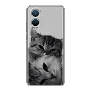 Чехол с рисунком кот на OnePlus Nord CE4 Lite (Пара котов)