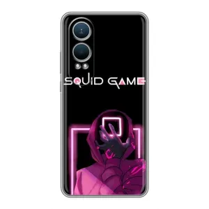 Чохол Гра в кальмара для OnePlus Nord CE4 Lite (Неоновий охоронець гри)