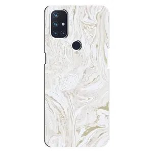 Мраморний чехол на OnePlus Nord N10 5G (VPrint) (Білий мрамор)