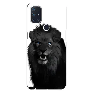 Чехлы с картинками животных OnePlus Nord N10 5G (Черный ЛЕВ)
