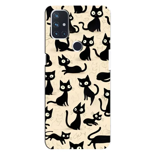 Чохол з принтом «Чорні коти» для OnePlus Nord N10 5G Чохол з принтом «Чорні коти» для OnePlus Nord N10 5G