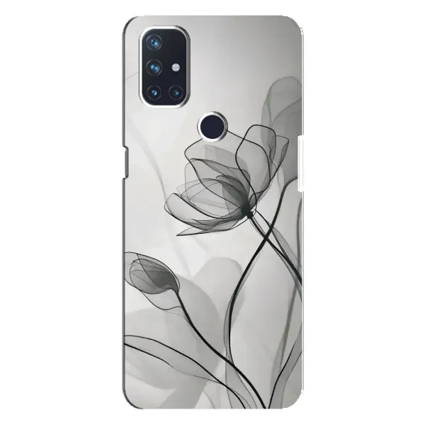 Чехол с принтом «Черные цветы» для OnePlus Nord N10 5G