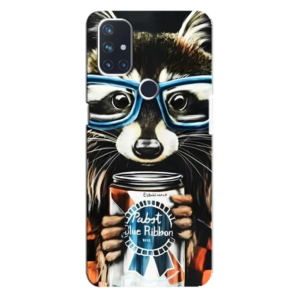 Чехол с принтом «Енот с банкой» для OnePlus Nord N10 5G Чехол с принтом «Енот с банкой» для OnePlus Nord N10 5G