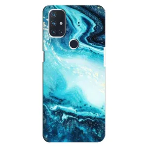 Мраморний чехол на OnePlus Nord N10 5G (VPrint) (Блакитний мрамор)