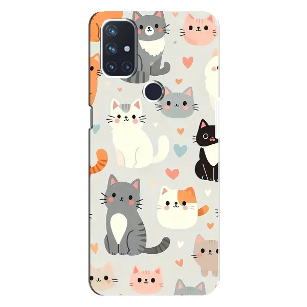 Чохол з принтом «Колаж котів» для OnePlus Nord N10 5G Чохол з принтом «Колаж котів» для OnePlus Nord N10 5G