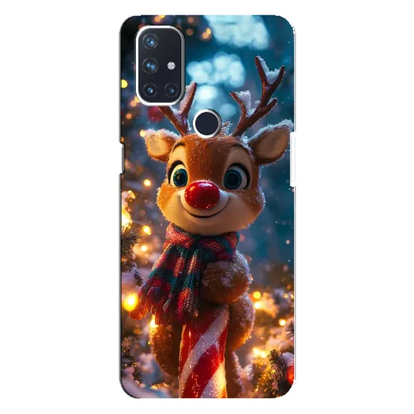 Чехол с принтом «Олень с шарфом» для OnePlus Nord N10 5G