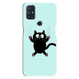Чехол с принтом для OnePlus Nord N10 5G (AlphaPrint) Модные коты (Падающий кот)